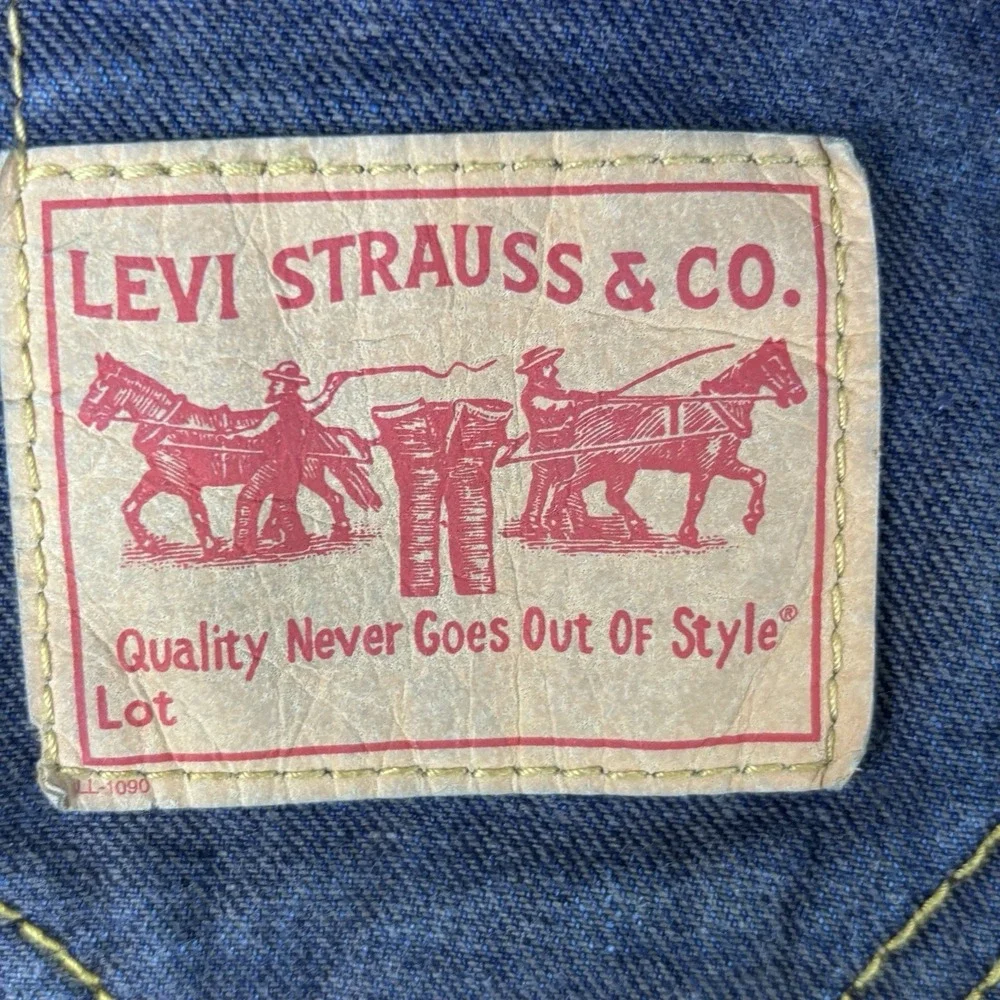 Levis Type 1 Iconic Denim Jacket Toddler 6 Blue Trucker Button Front Coat